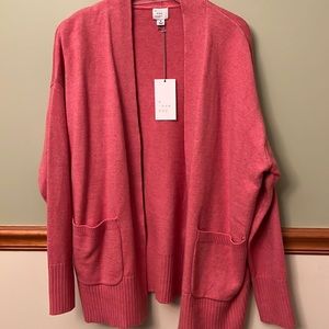 Coral cardigan sweater